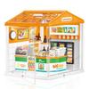 Hallisun Сделай сам Миниатюрный дом Пластиковый кукольный домик с мебелью Игрушечный кукольный домик с USB Пылезащитная крышка и 3D Конструктор Игрушка для детей Возрастов и