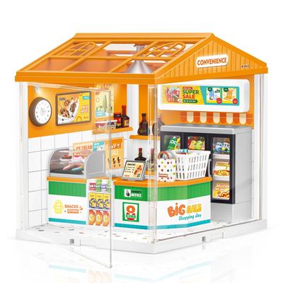 Hallisun Сделай сам Миниатюрный дом Пластиковый кукольный домик с мебелью Игрушечный кукольный домик с USB Пылезащитная крышка и 3D Конструктор Игрушка для детей Возрастов и