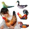 Simulation Animal Print Plush Doll Pillow Chicken Duck Goose Pigeon Parrot Rooster Hen Plush Toy Home Decor Gift for Girl