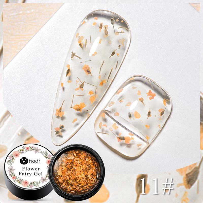 MTSSII 5 мл DIY Fairy Series Цветочный блестящий гель-лак для ногтей 3D натуральный сушеный цветок маникюр украшения кристалл прозрачный гель-лак для дизайна ногтей