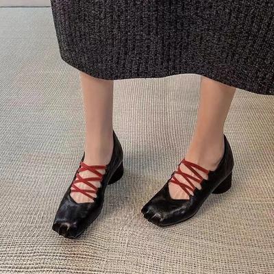 Мода 2024 года, модная обувь для женщин, женские сапоги без застежек, горячая распродажа, туфли-лодочки на плоской подошве, женские, новые, квадратный носок, большие размеры, высокие каблуки, запатос