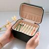 PU Leather Bracelet Display Box Rings Necklace Bracelet Carrying Case Travel Use