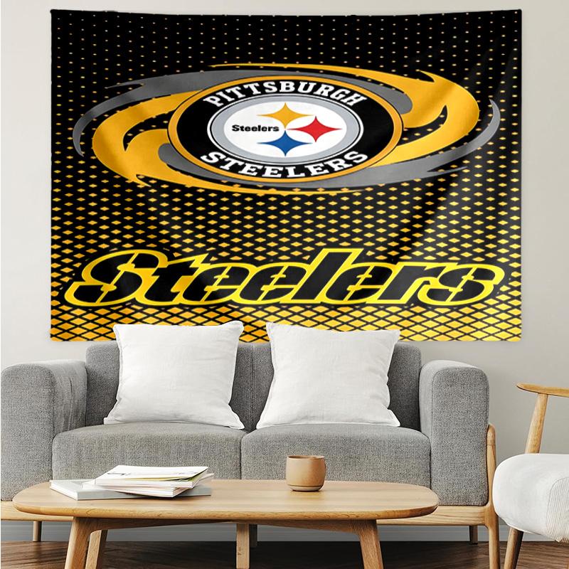 Pittsburgh Steelers Tapestry Accessories Playroom Tapestry, for Bedroom,Livingroom, dormitory Room Wall Decor Fan Birthday Gifts