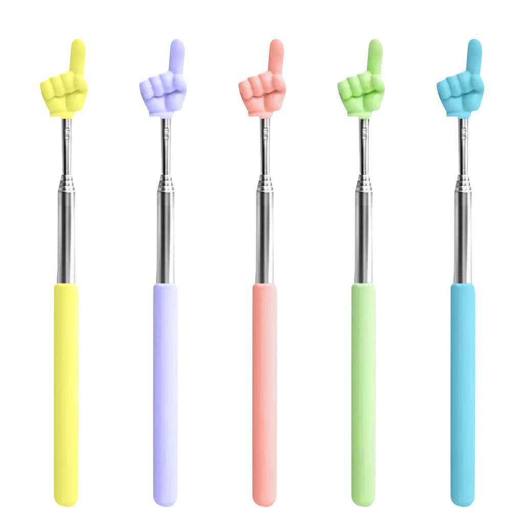 Выдвижные указки для учителей, демонстрационные палочки для классов, пальчиковые дубинки, игрушки для раннего развития, творческие учебные принадлежности и игровые игрушки(5шт)