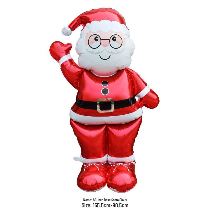 3D Santa and Sleigh with Reindeer Balloon Decor Set