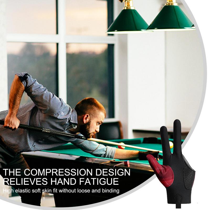 Перчатки для снукера, бильярдные перчатки, левая и правая рука, три пальца, гладкие бильярдные аксессуары Guanti, перчатки без пальцев, 1 шт.