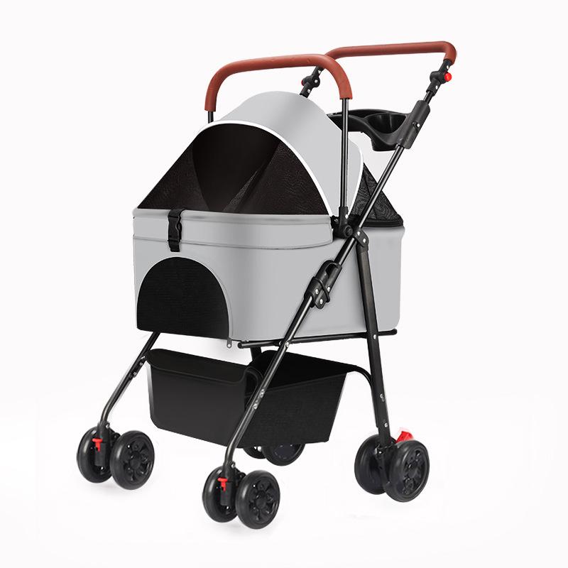 Foldable Pet Stroller for Dogs and Cats - Cross-Border Export