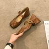 Fashion Women Loafers Autumn New Platform Heels British Style Lolita Low Heel Mary Jane Jk Uniform Shoes Leisure Daily High Heels Shoes