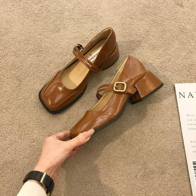 Модные женские мокасины Осенние новые туфли на платформе на каблуках Британский стиль Лолита на низком каблуке Мэри Джейн Jk Uniform Shoes Повседневные туфли на высоком каблуке