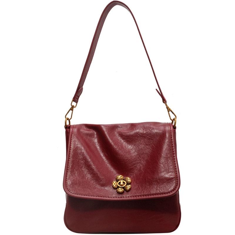 IELGY Сумка-мессенджер в стиле ретро, стильная черная сумка через плечо под мышкой