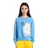 Li Ning X League Of Legends Poro Cartoon Anime Casual Crewneck Pullover Long Sleeve Sweatshirt Women sweatshirt Xinjiang-Blue AWDTE88-2