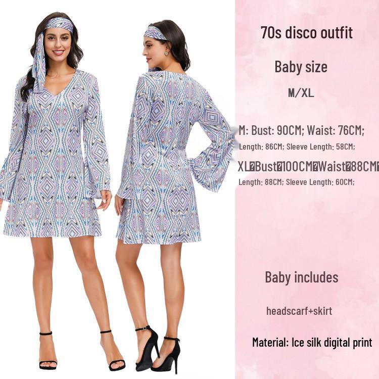 Хэллоуинский костюм диско-хиппи 70-х