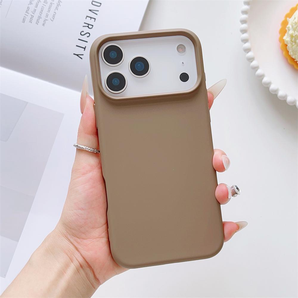 Матовый Чехол Конфетного Цвета для iPhone 17 Air 16 16E 15 Pro Max Жидкий Силикон Ударопрочный Защитный Ощущение Кожи Прочный Чехол