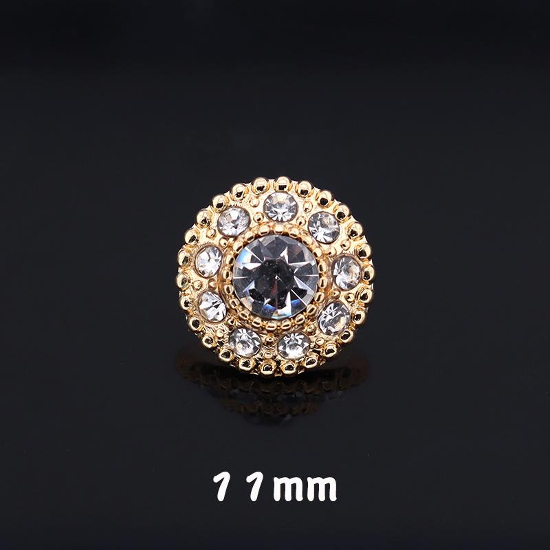 5 шт. Кристальная бриллиантовая пуговица Женское пальто Куртка Маленькая ароматная жемчужная пуговица Металлическая бриллиантовая пуговица для кардигана Меховая пуговица