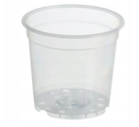 Transparent plastic production pot 15 cm