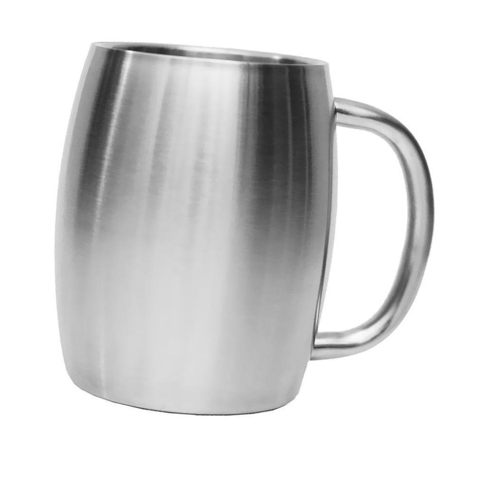 Stainless Steel Beer Mug Double Wall Insulation Thermal Cup Portable Coffee Cup with Handle