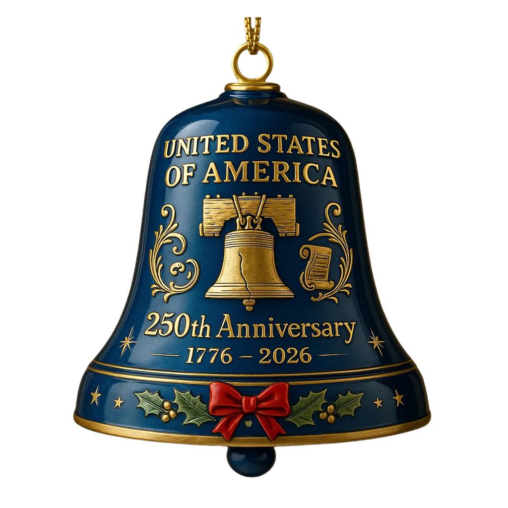USA 250th Anniversary Bell Multi-Purpose Hanging Bell Decor Wear Resist Anniversary Bell Ornament for Patriotic Holidays
