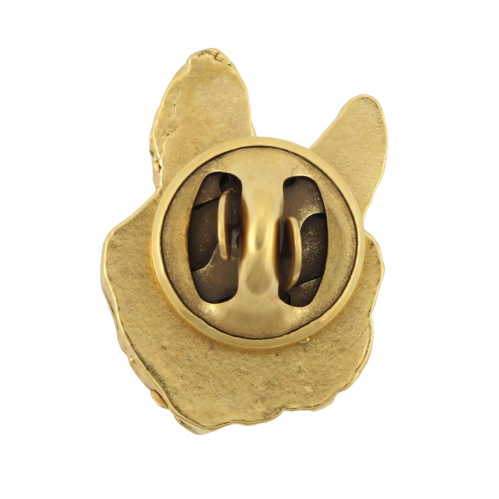 French Bulldog, Frenchie II - gold-plated pin brooch, elegant dog ornament, unique pin by Art-Dog brand