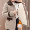 Imitation Lamb Fleece Padded Jacket Women's Plus Fleece Thickened Jacket Winter Granular Fleece Padded Jacket To Keep Warm