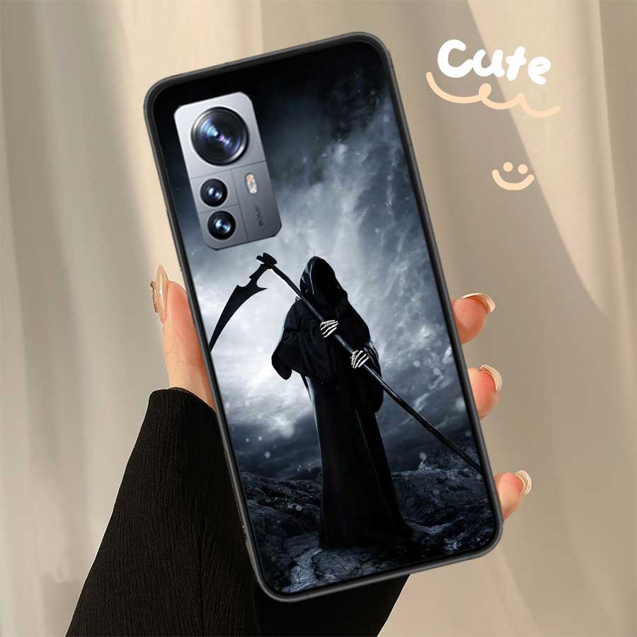 Чехол для телефона Смерть Жнец Череп для Xiaomi Poco X7 X6 X5 X4 X3 GT NFC M4 M5 Pro 5G M3 Mi F6 F5 F4 F3 F2 F1 Capa Coque TPU Cov