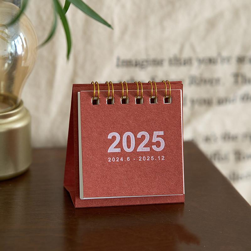 2025 Desk Calendar Cute Daily Planner Simple Solid Color Calendar Learning Goal List To-Do List Home Office Supplies