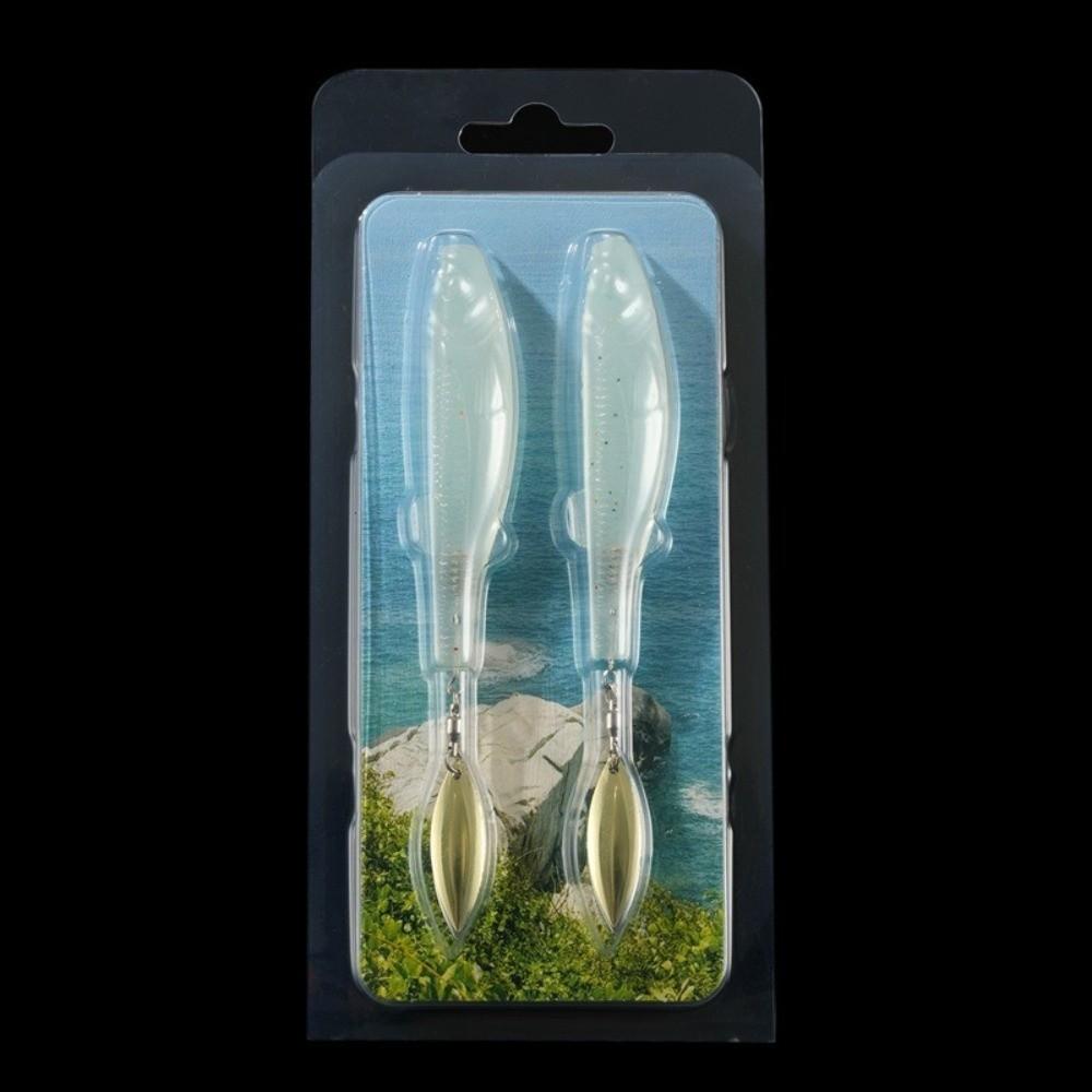 2pcs With Tail Flasher Soft Lure 2PCS Pack Swimbait Lure Soft Fishing Lure For Snapper