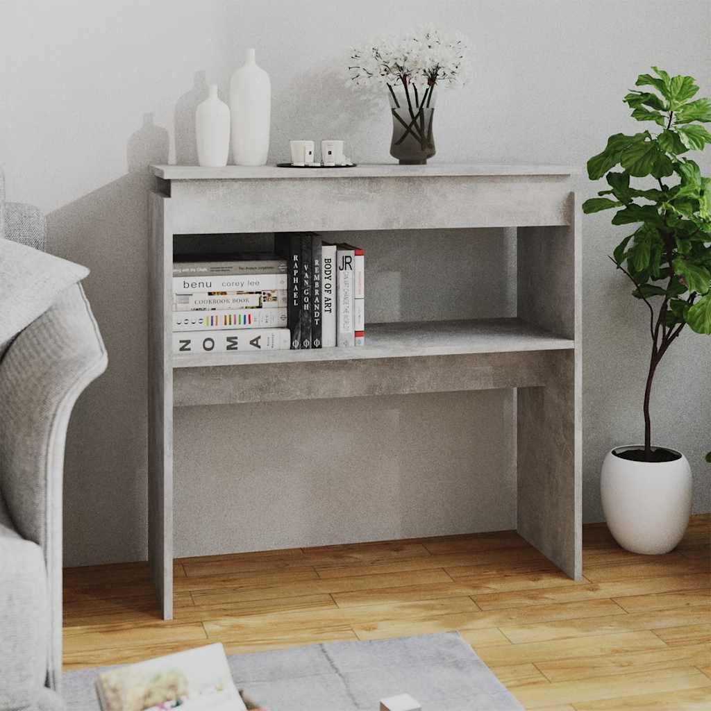 Vidaxl Stolik Konsolowy, Szarość Betonu, 80X30X80 Cm