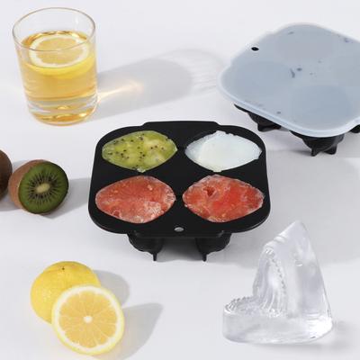 Yousheng Shark Ice Cube Tray 3D Silicone Shark Ice Molds Novelty Shark Shape Mold для коктейлей с виски, соковой вечеринки, приготовления шоколада