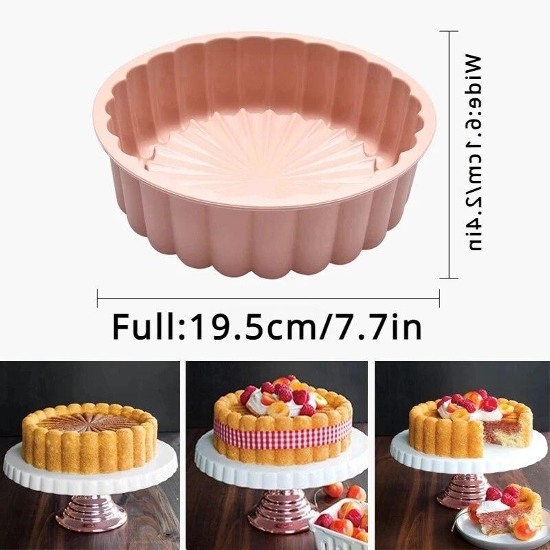 Круглая силиконовая форма для торта Шарлотта, силиконовая форма для торта, хлеб, тосты, клубника, песочное печенье, губка для торта, форма для выпечки, инструменты для выпечки