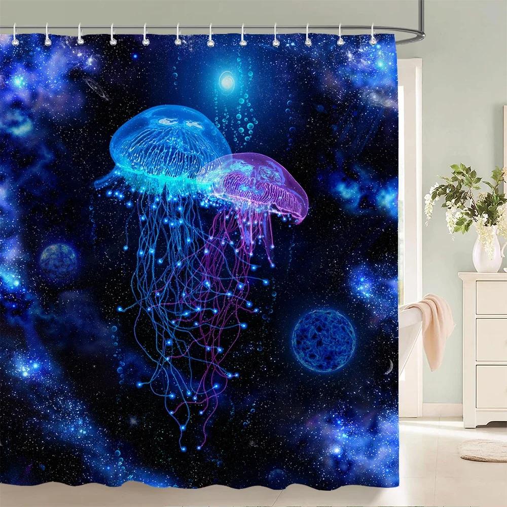 Подводный мир Рыба Черепаха 3d Шторки для душа Океан Дельфин Морской пейзаж Ткань Водонепроницаемая Занавеска для ванны Декор для ванной комнаты Экран