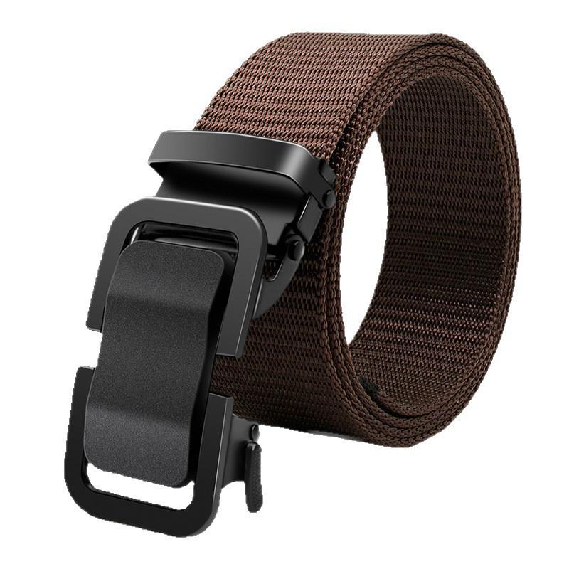 Nylon Canvas Men's Belt with Automatic Buckle - Casual, Durable, Extended, Ideal for Students and Military Training