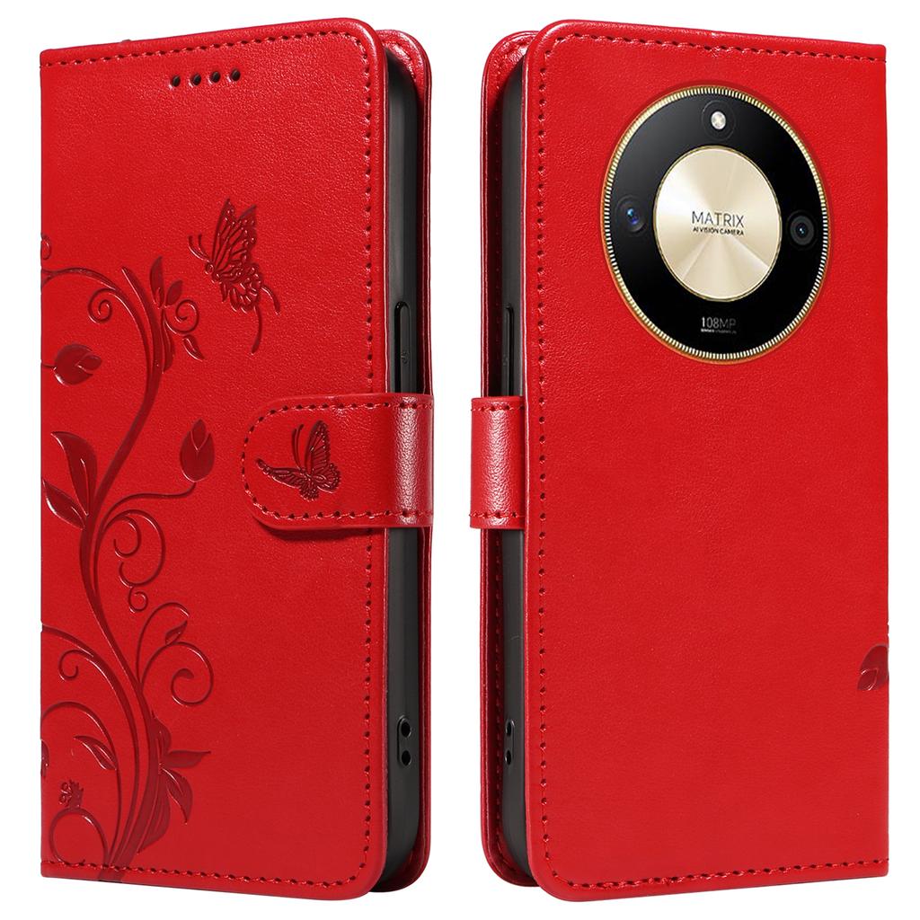 Чехлы из ПУ кожи с цветочным узором, кошелек-подставка, чехол для телефона с ремешком для Honor Magic6 Lite 5G/X9b 5G/X50 5G