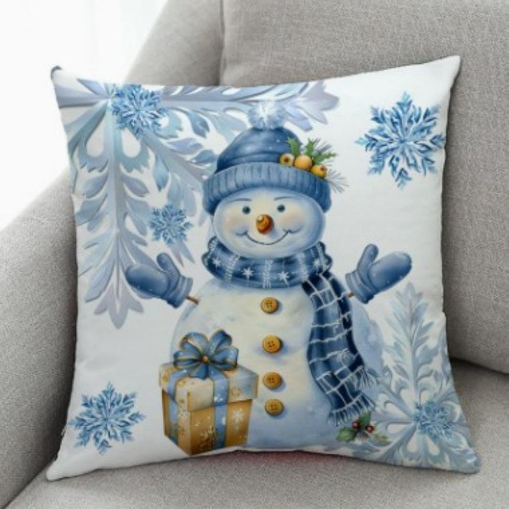Christmas Tree Christmas Pillow Cover Soft Santa Pillow Cover Throw Cushion Case Home Decor