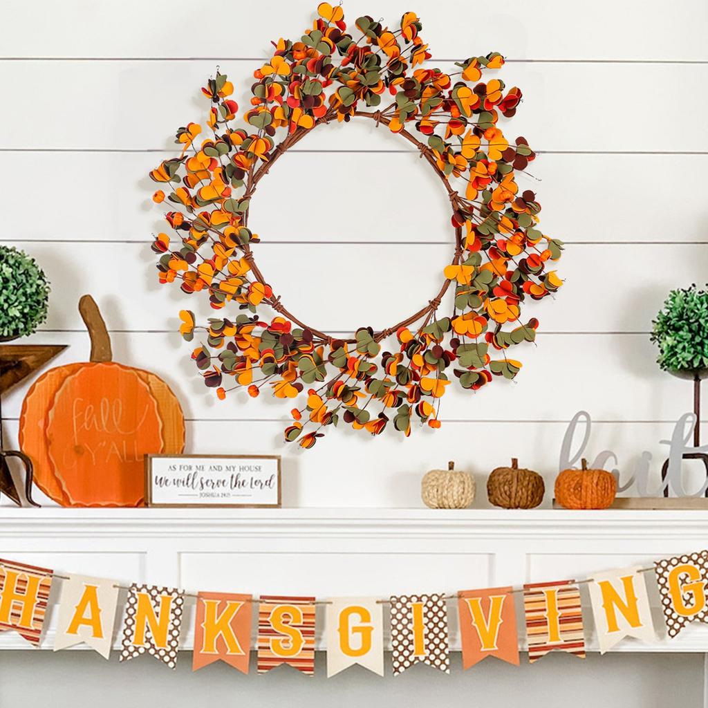 Festival Simulation Maple Leaf Garland Door Hanging Festival Autumn Color Dead Branch Vine Window Wall Hanging