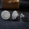 Vintage Non Tarnish Womens 925 Silver Stud Earring 925 Sterling Silver Round Moissanite Earrings