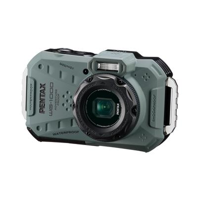 Pentax Водонепроницаемая цифровая камера Olive Authentic, водонепроницаемость 15 м, время работы 2 м, ударопрочная, пылезащитная, спецификация 2162 WG-1000 (1 непрерывный)
