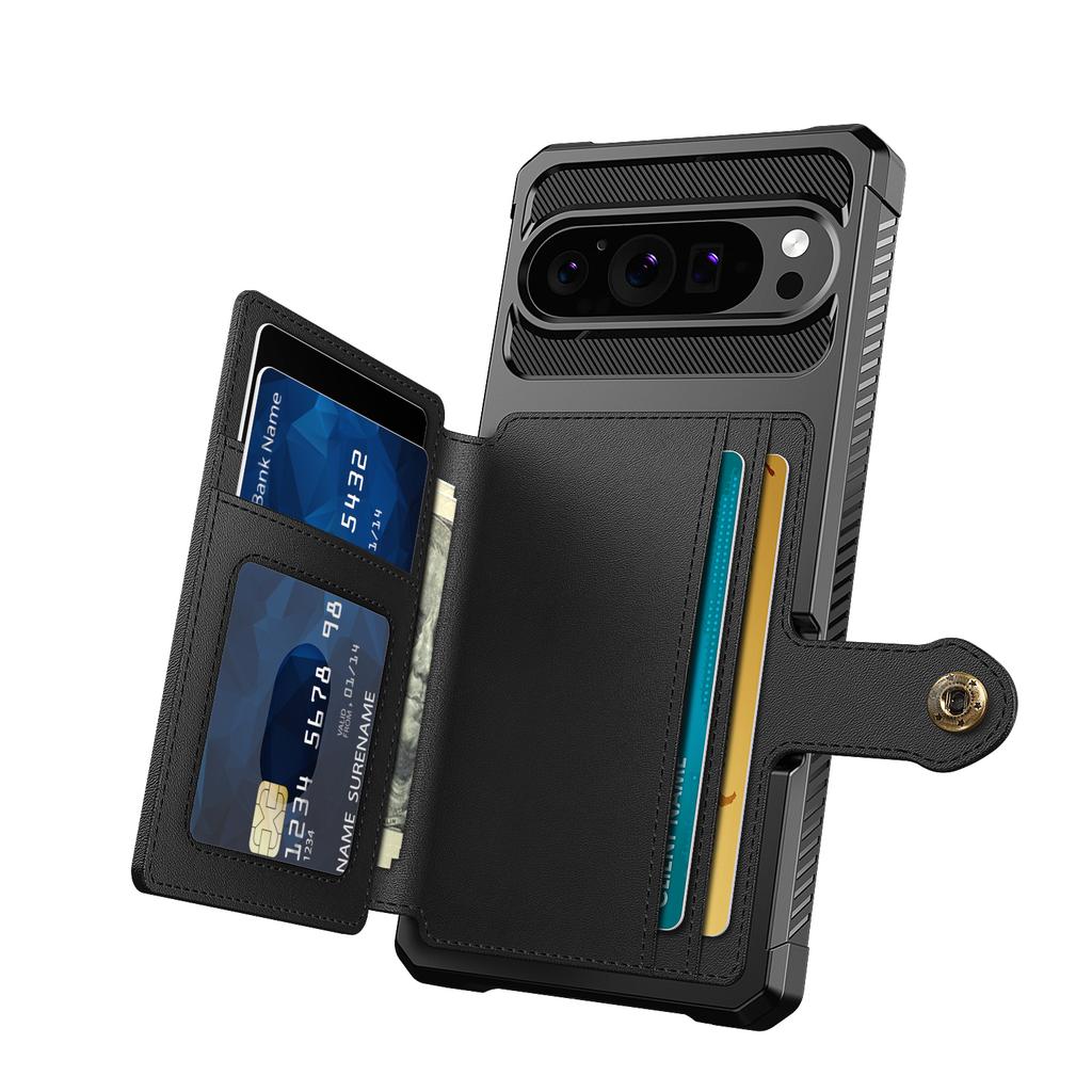 For Google Pixel 10/Pixel 10 Pro Case with Card Holder PU Leather + TPU Phone Back Cover