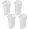 4 Pcs Cup Stand Storage Basket Cart Holder Trash Hanging Cups for Rolling Scraps Can White Accessories Waste Bin