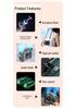High-Speed USB Hanging Waist Fan with LED Night Light - Portable Clip-on Fan for Outdoor & Construction Use