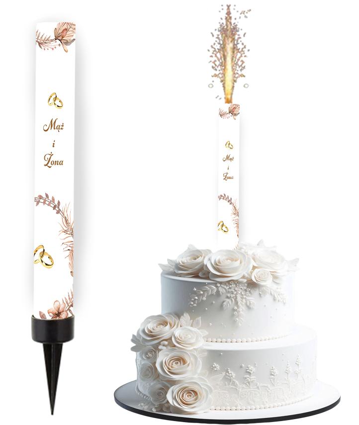 Cake Fountain Wedding Husband Wife Boho 1pc