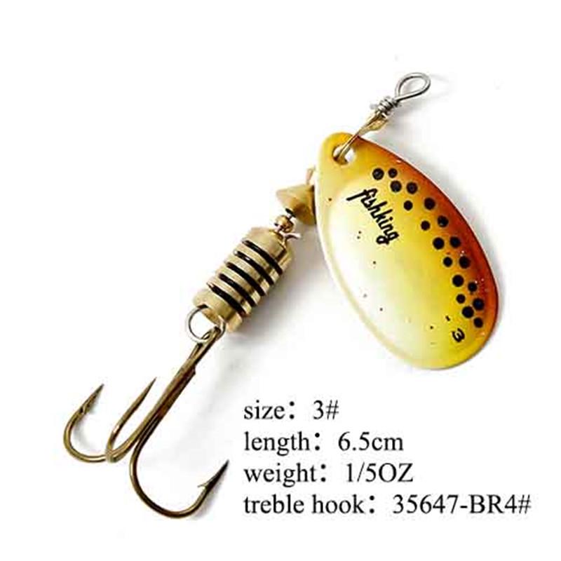Рыболовная приманка FISH KING Spinner Bait, 1 шт., жесткая приманка для окуня, ложка с тройным крючком, снасти высокого качества