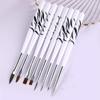 8pcs/set Nail Art Acrylic French Stripes Design Brush Dotting Picking Pen Manicure Tool