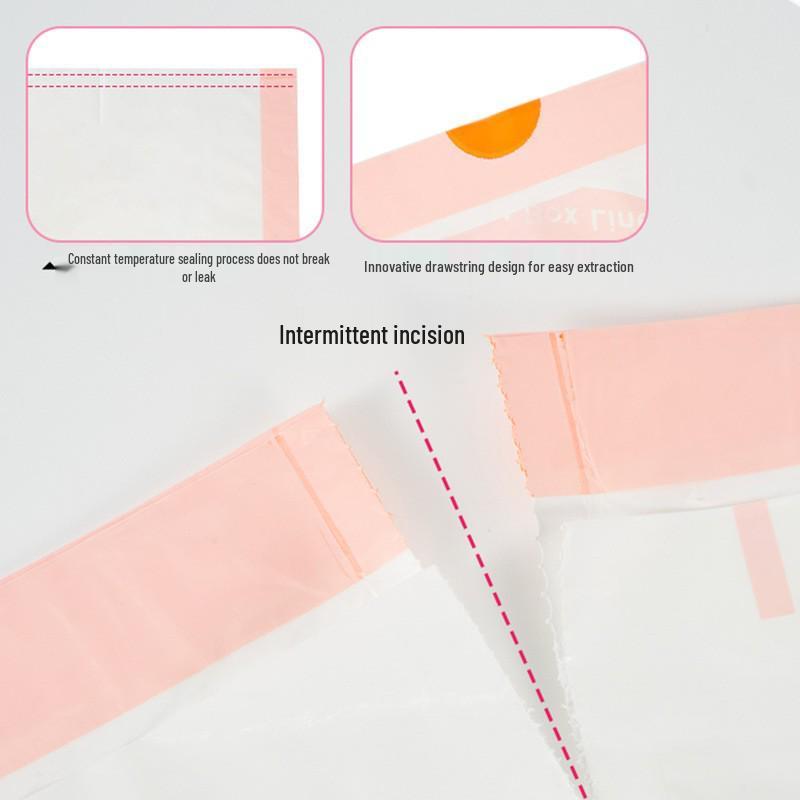 Умный кошачий лоток Большой мешок для фекалий со шнурком, Автоматическое закрытие, 57x32 см