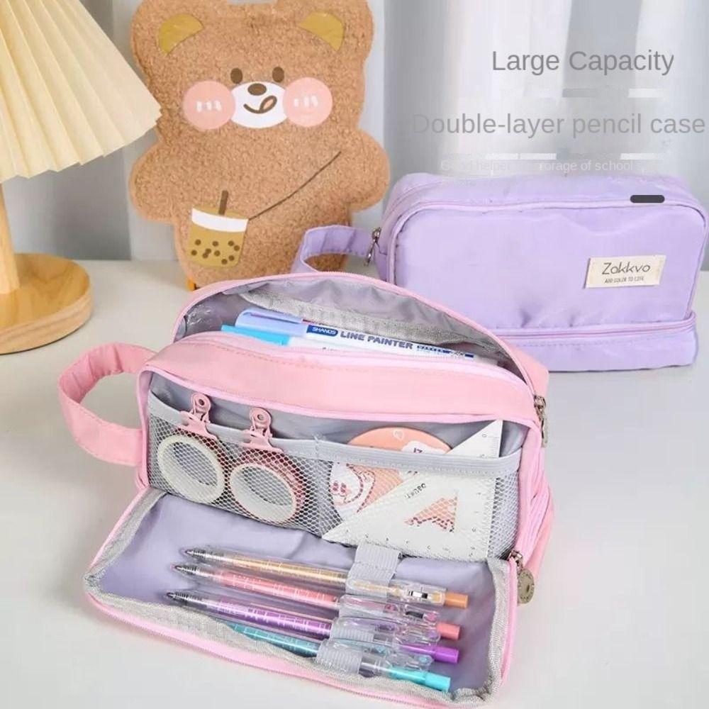Портативный пенал, школьная сумка, сумка для ручек, модный пенал для девочек