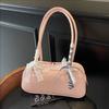 Premium Texture French Niche Trend Bow Silk Scarf Underarm Bag Women'S Versatile Simple Foreign Style Baguette Shoulder Bag