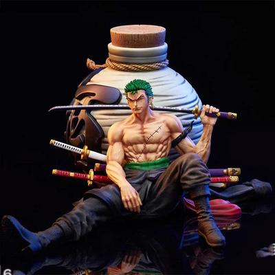 10-сантиметровая фигурка Ророноа Зоро из аниме One Piece, сидящая фигурка, ПВХ-модель, статуэтка, коллекционная игрушка, подарок
