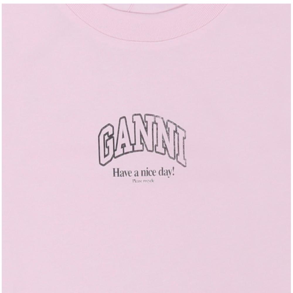 Ganni Женская футболка S с логотипом eSSenTial A1050057 868
