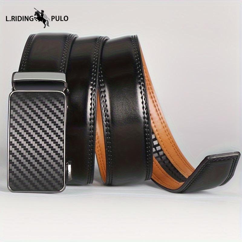 Мужской кожаный ремень с автоматической пряжкой, высококачественный молодежный деловой повседневный универсальный ремень
