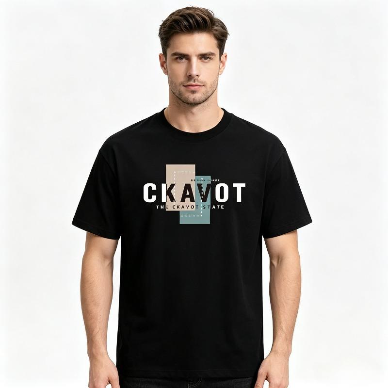Unisexs Ckavot Graphic Tshirt Fashion Brand Print Top In Black And White