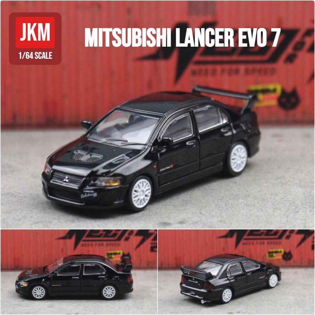 1/64 Mitsubishi Lancer Evolution EVO Toy Car Miniature 1:64 JKM Racing Model Free Wheel Diecast Alloy Collection Gift for Boy